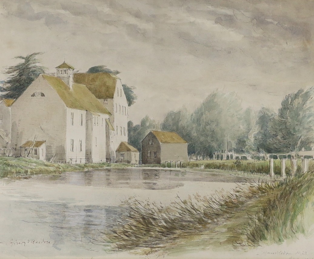 Sydney Maiden (1893-1963), watercolour, 'Hambledon Mill', signed and dated 1946, 26 x 32cm